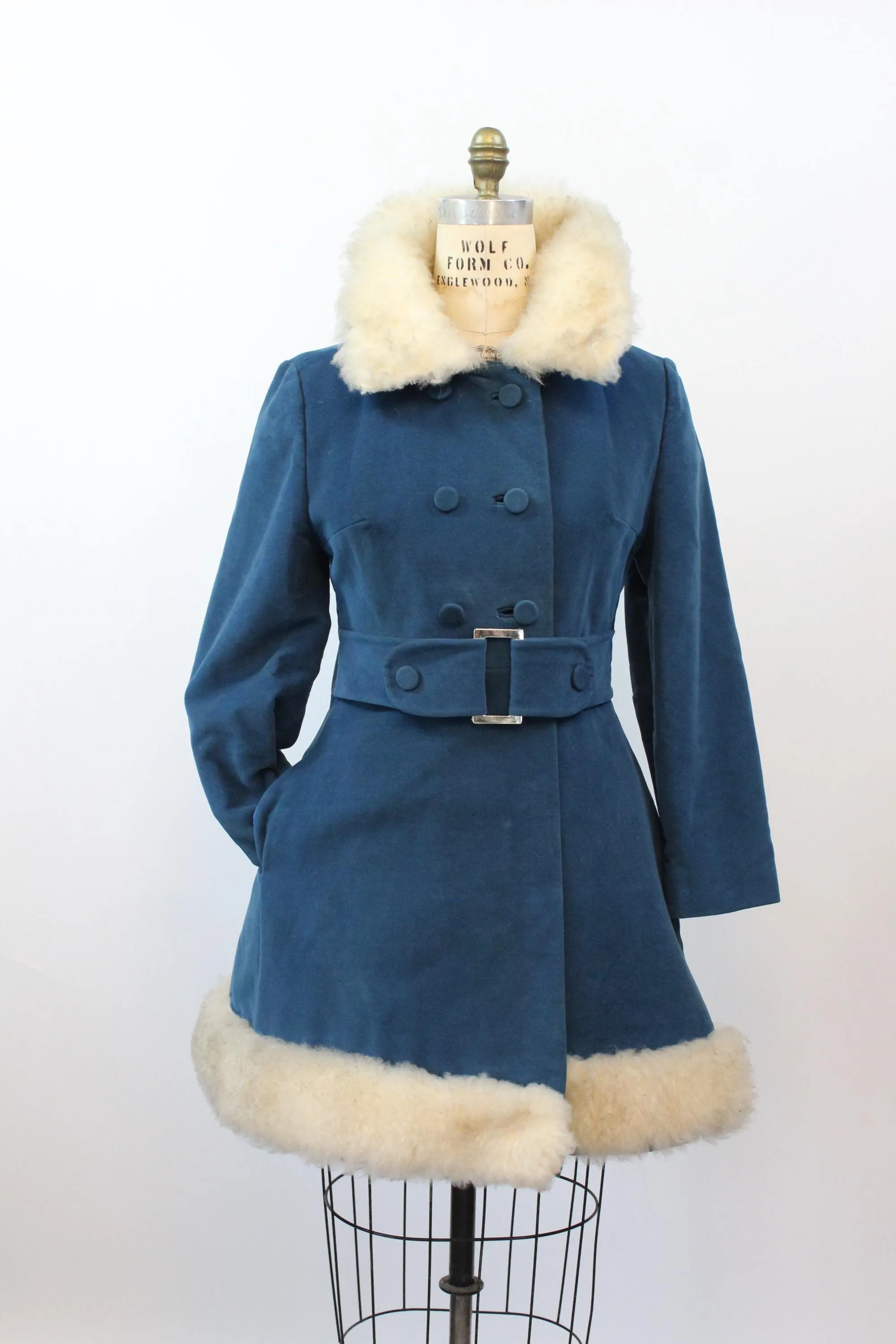 1960s COUNTRY PACER suede fur coat medium | new fall winter
