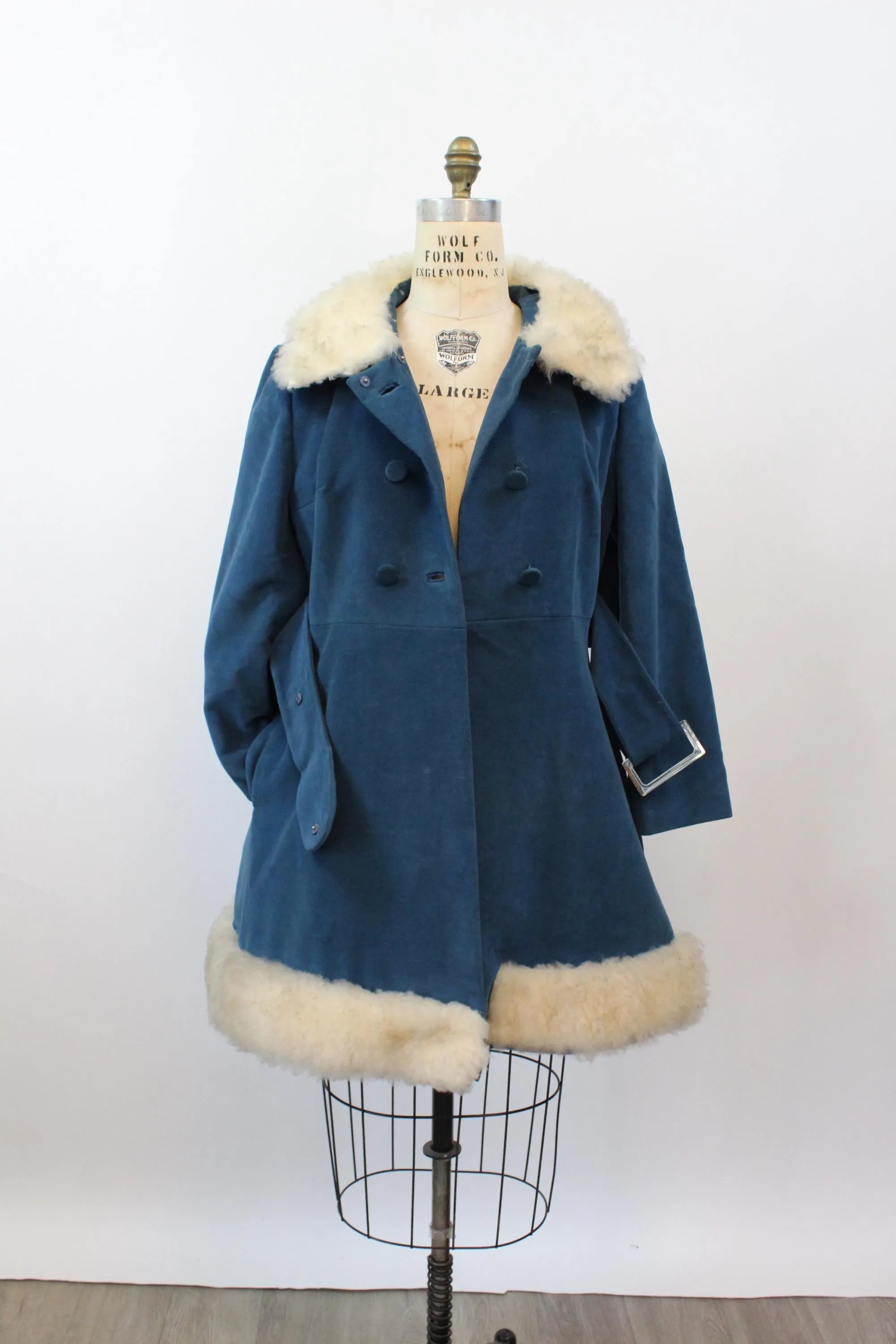 1960s COUNTRY PACER suede fur coat medium | new fall winter