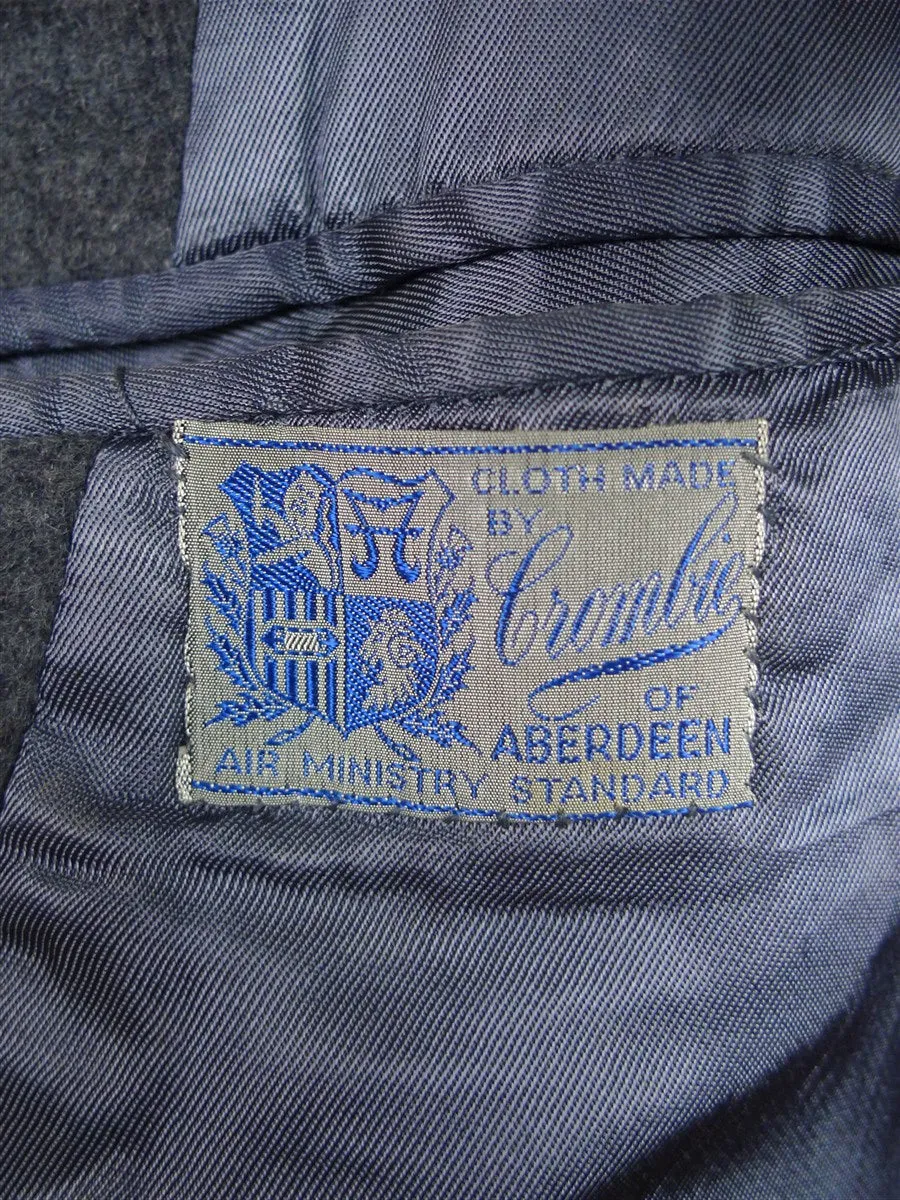 25/0251 extra-heavyweight genuine 1965 bespoke tailored crombie melton wool raf officer greatcoat overcoat coat 38