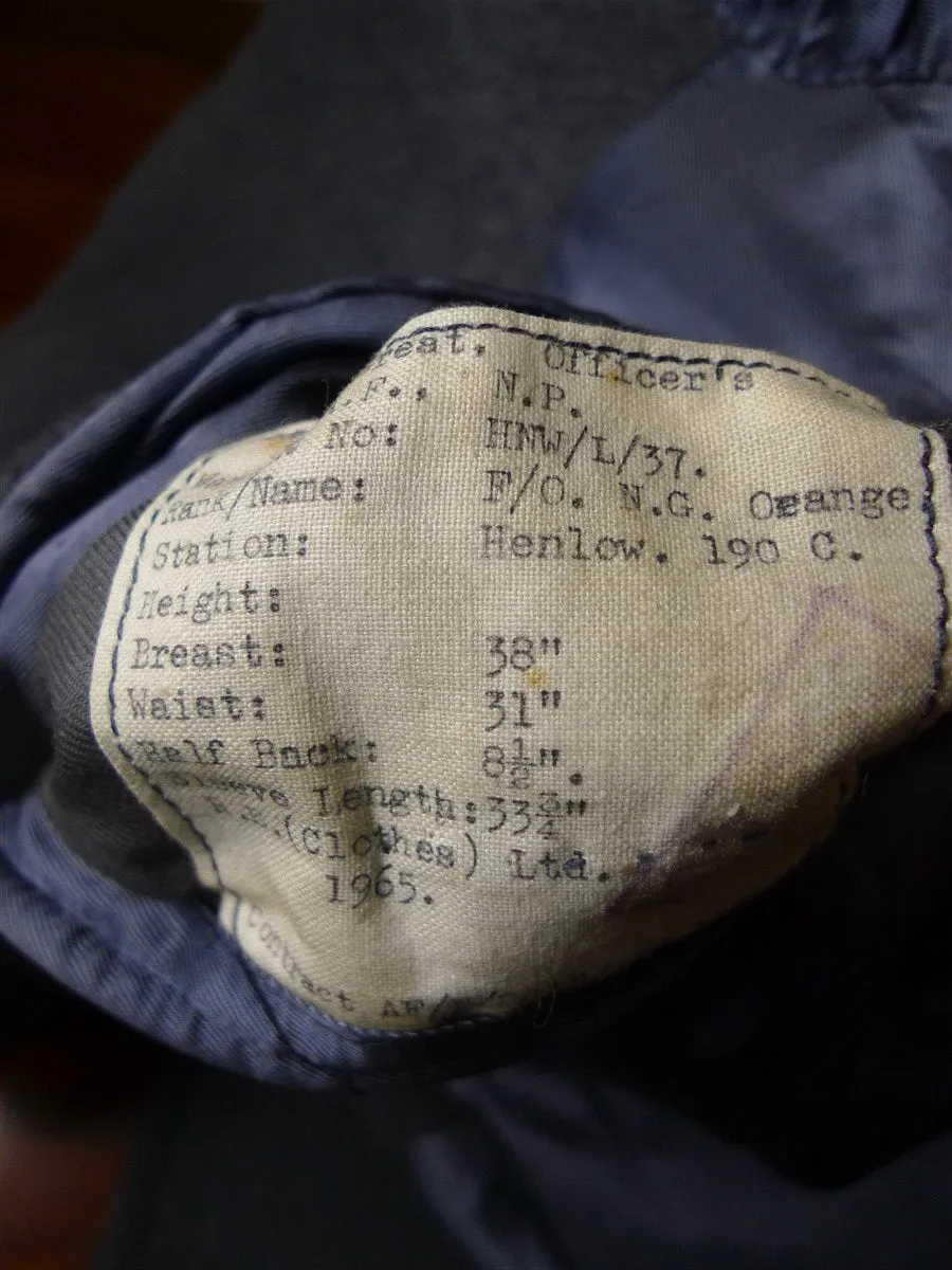 25/0251 extra-heavyweight genuine 1965 bespoke tailored crombie melton wool raf officer greatcoat overcoat coat 38