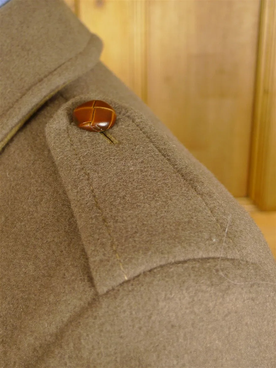 25/0283 vintage british warm style melton wool overcoat coat 42-44