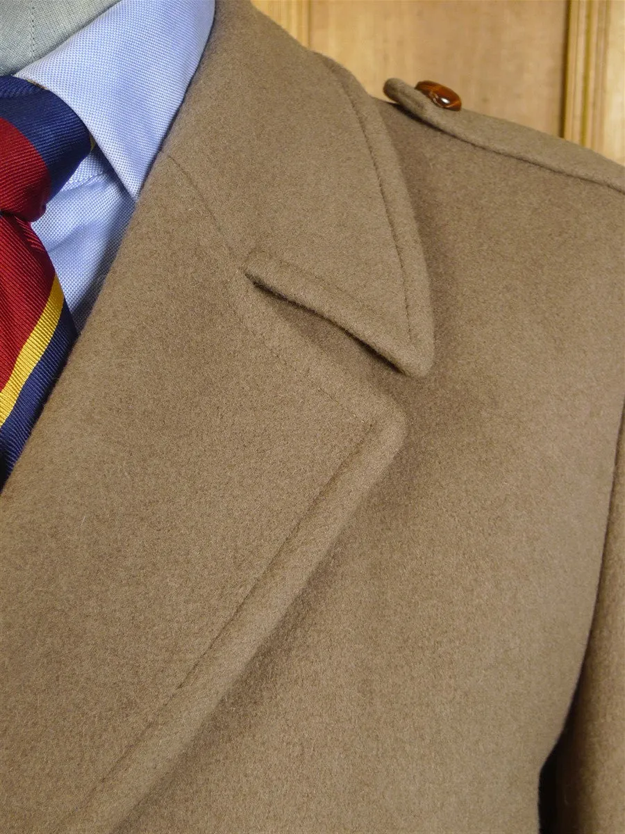25/0283 vintage british warm style melton wool overcoat coat 42-44