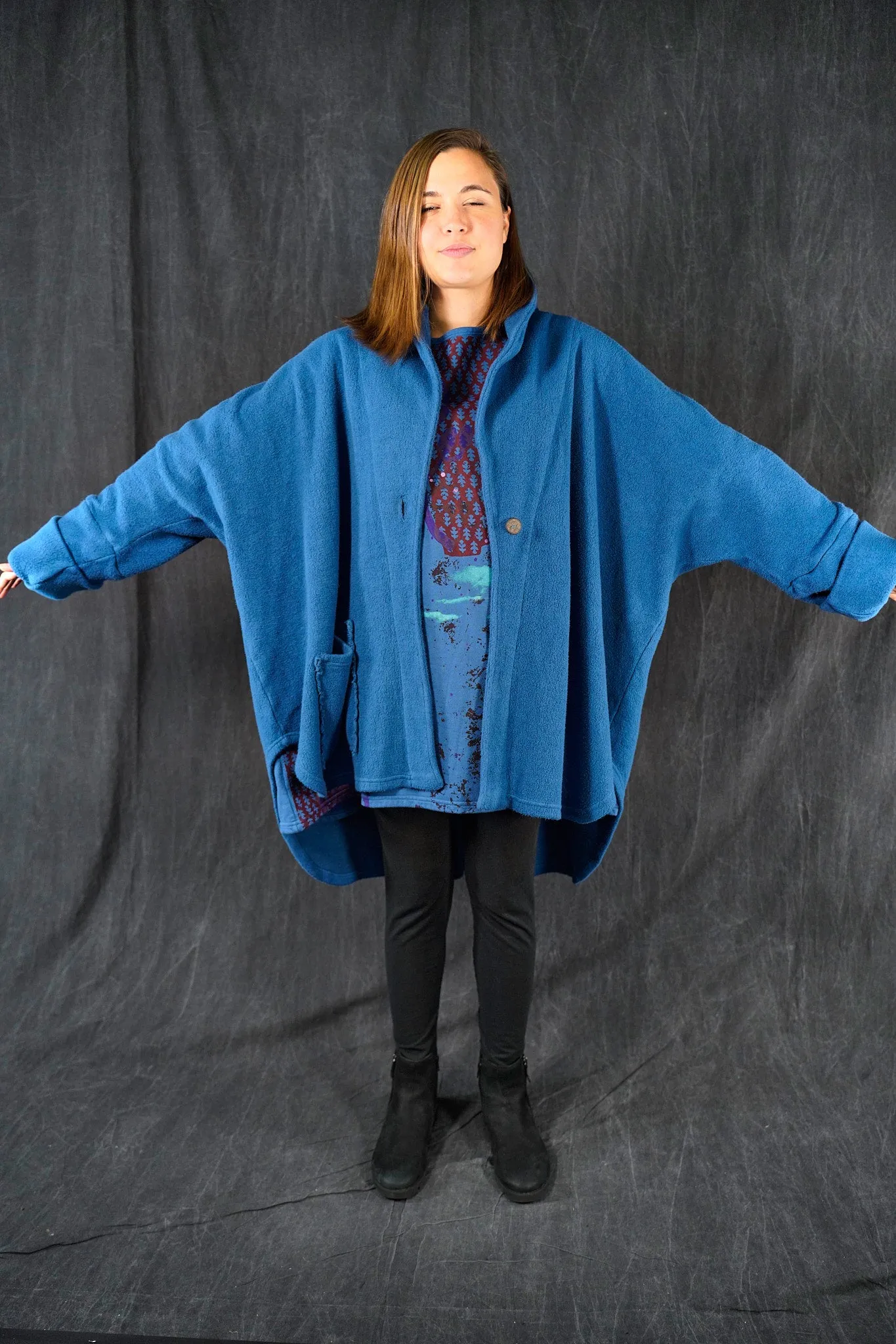 5301 Sherpa Cardigan Coat Joy Bird-Patches