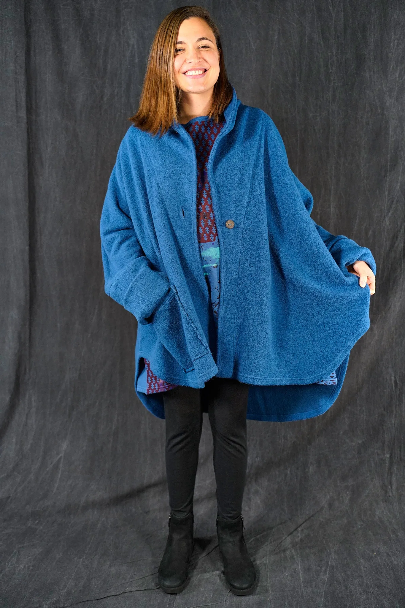5301 Sherpa Cardigan Coat Joy Bird-Patches