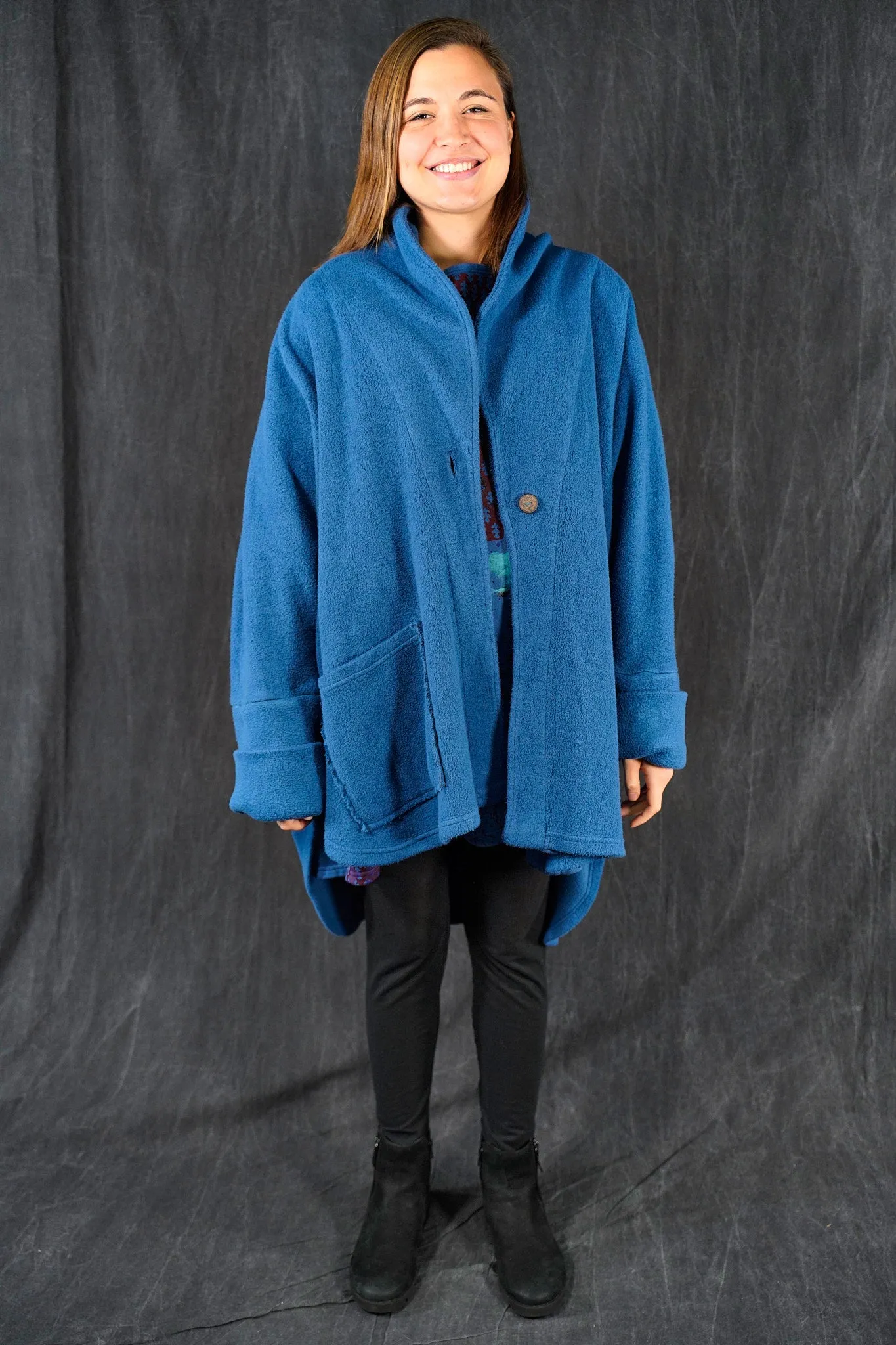 5301 Sherpa Cardigan Coat Joy Bird-Patches