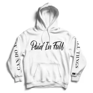AllThngs "Paid in Full" White Hoodie