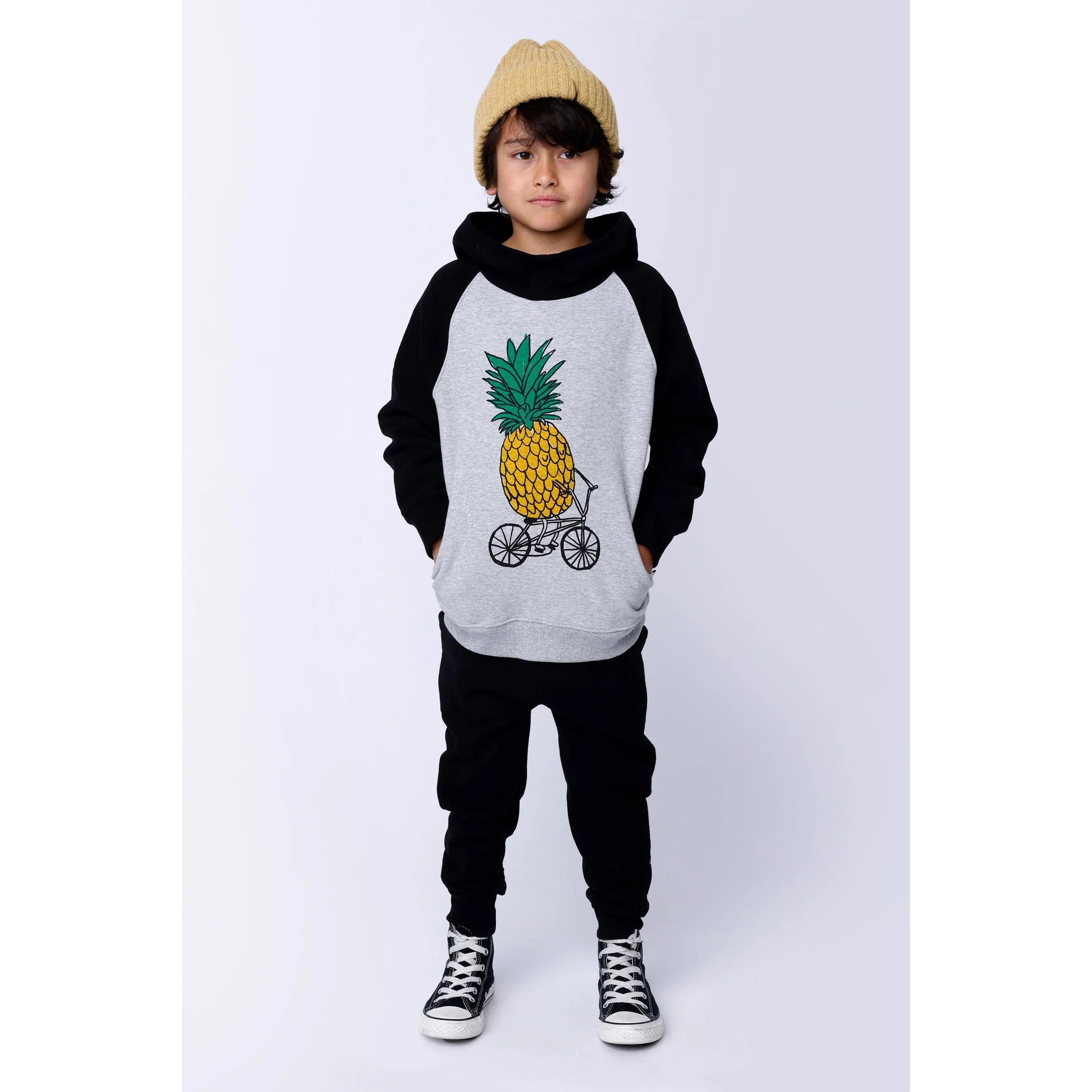 Biking Pineapple Furry Hood