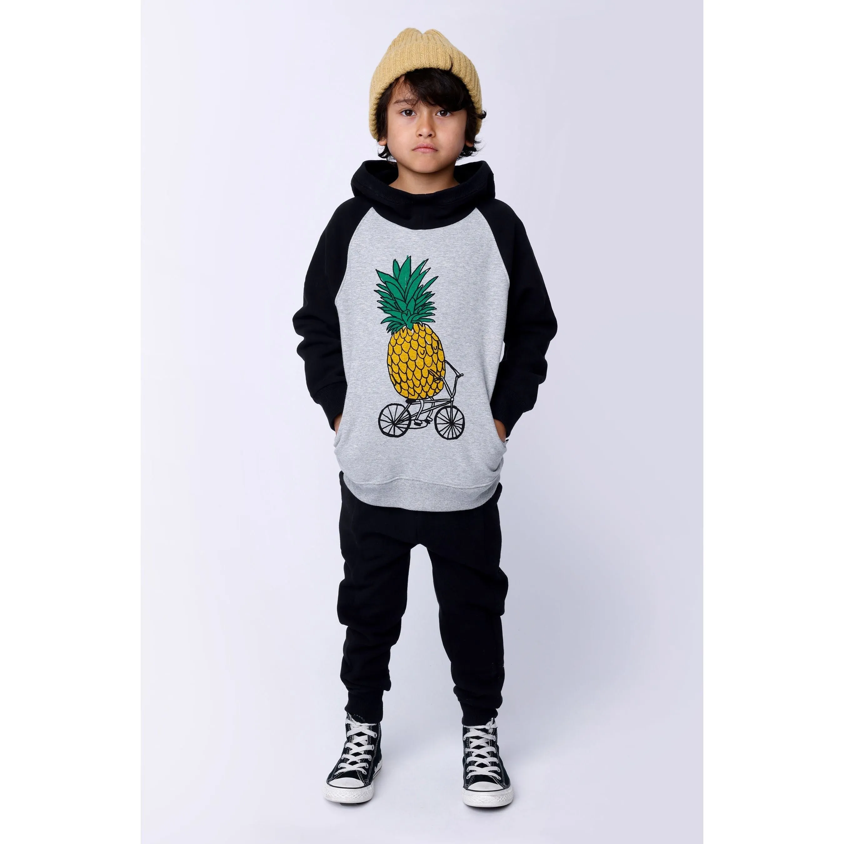 Biking Pineapple Furry Hood