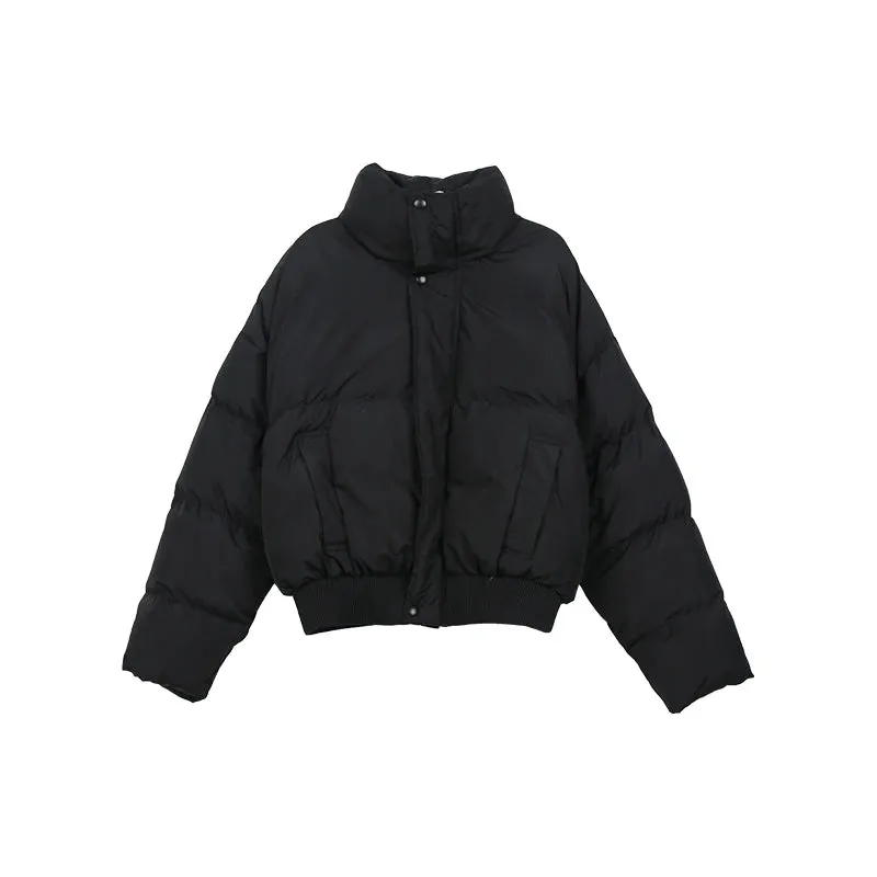 Bonsir Parkas Men Gothic Spring Short Style Thicker Daily American Retro Streetwear Stand Collar Design Overcoats College Unisex Teens