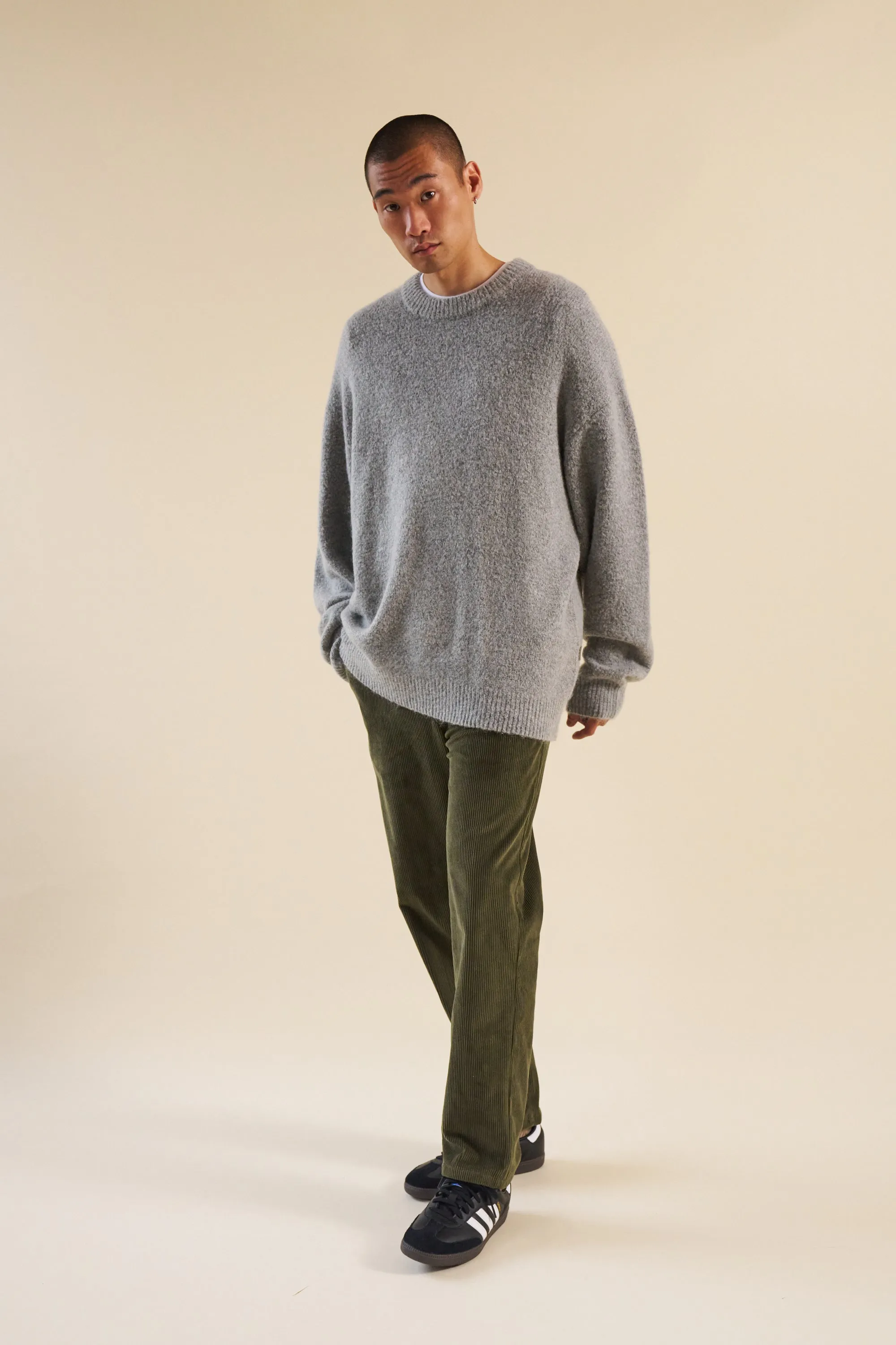 bound Baxter Mohair Blend Sweater - Grey