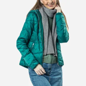 Branded Women's Puff Jacket Green