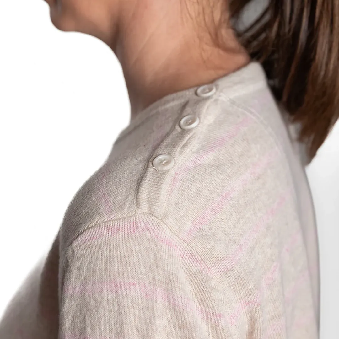 Breton Jumper / Oatmeal   Baby Pink