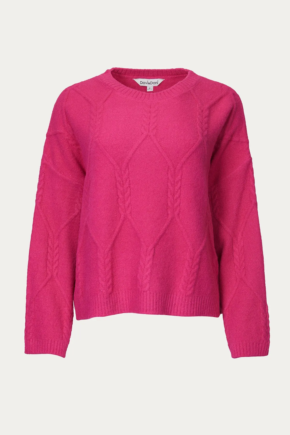 CABLE-KNIT CREWNECK SWEATER