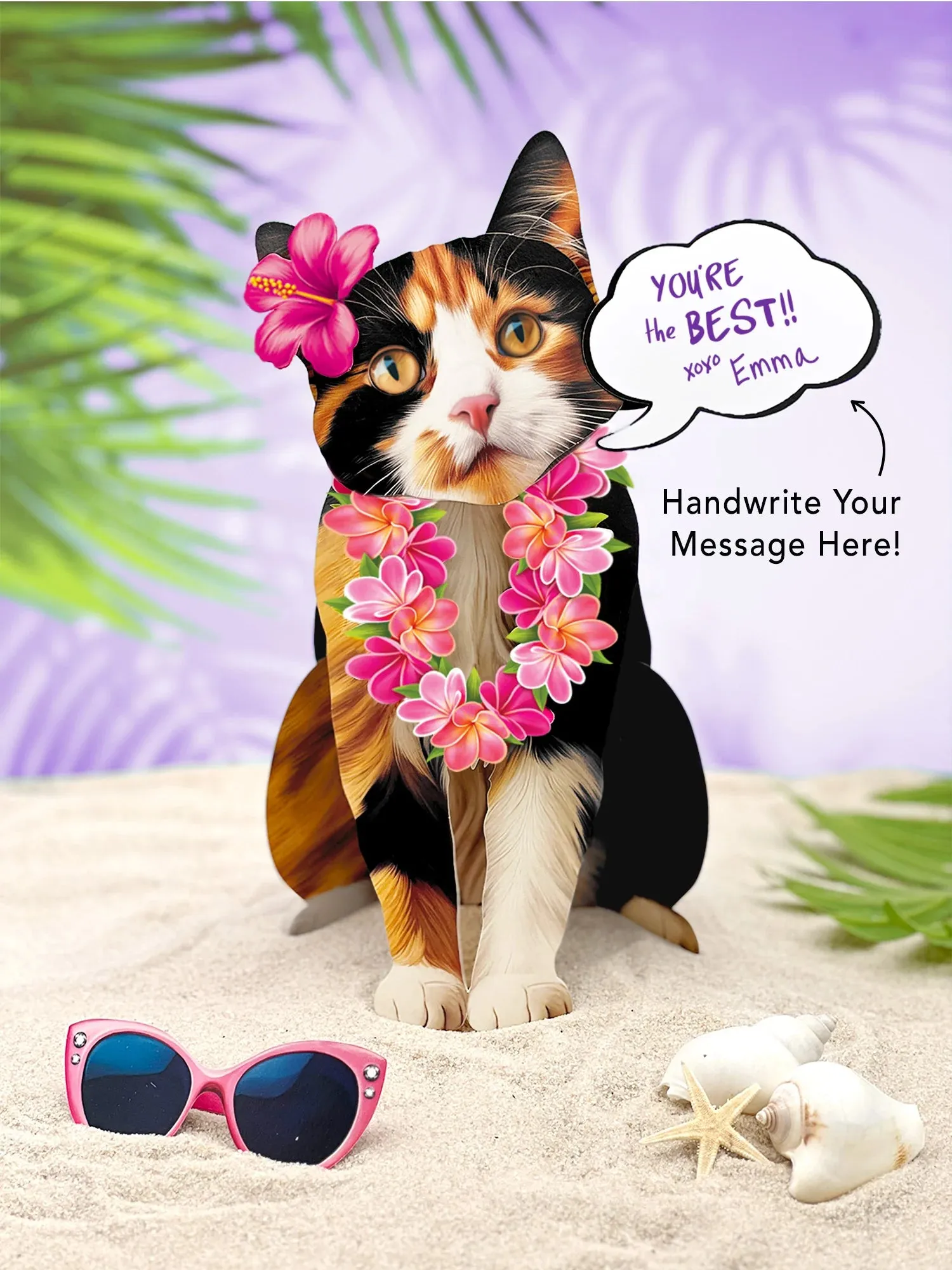 Calico Cat Pop-Up Greeting Card