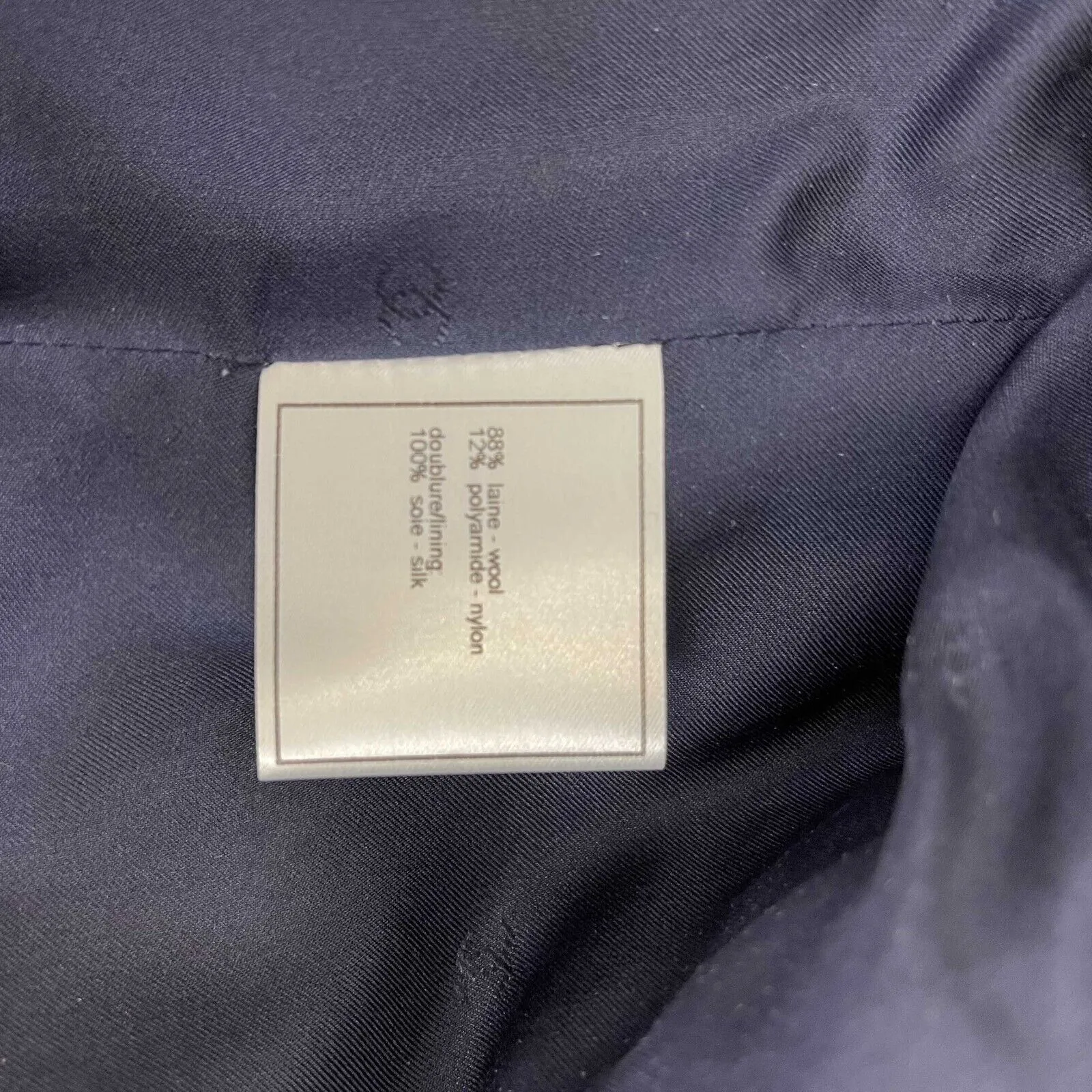 CHANEL - 97A VINTAGE Collectors Navy Popcorn Jacket 36 US 4 Coat Blazer