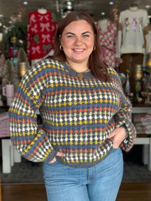 Charcoal Multi Striped Sweater