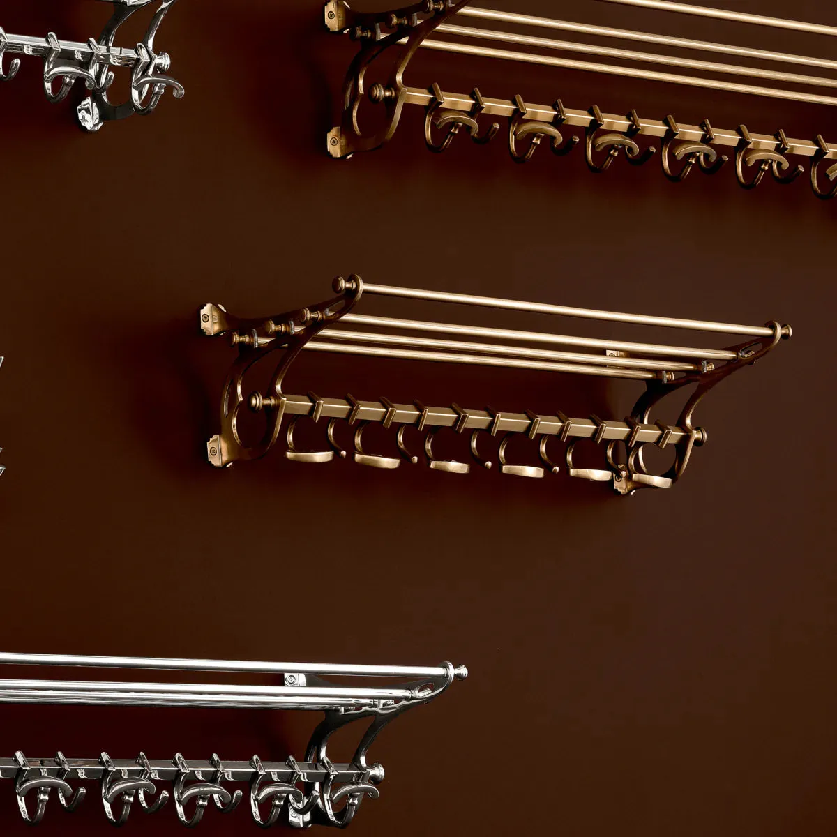 Coatrack Hudson S - Antique Brass Finish