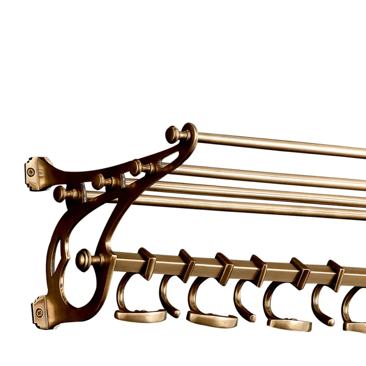 Coatrack Hudson S - Antique Brass Finish