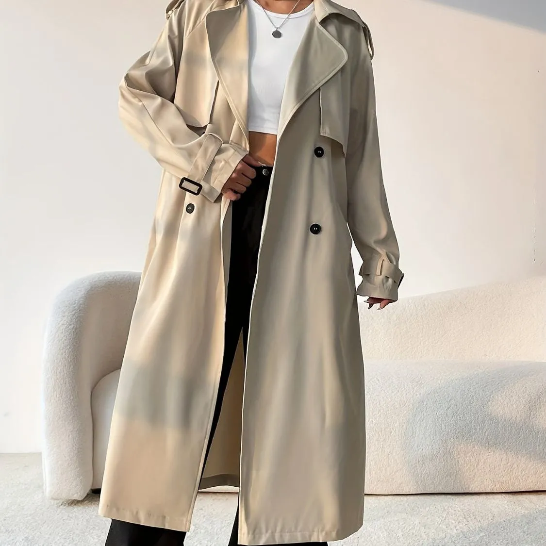 Collared Trench Coat