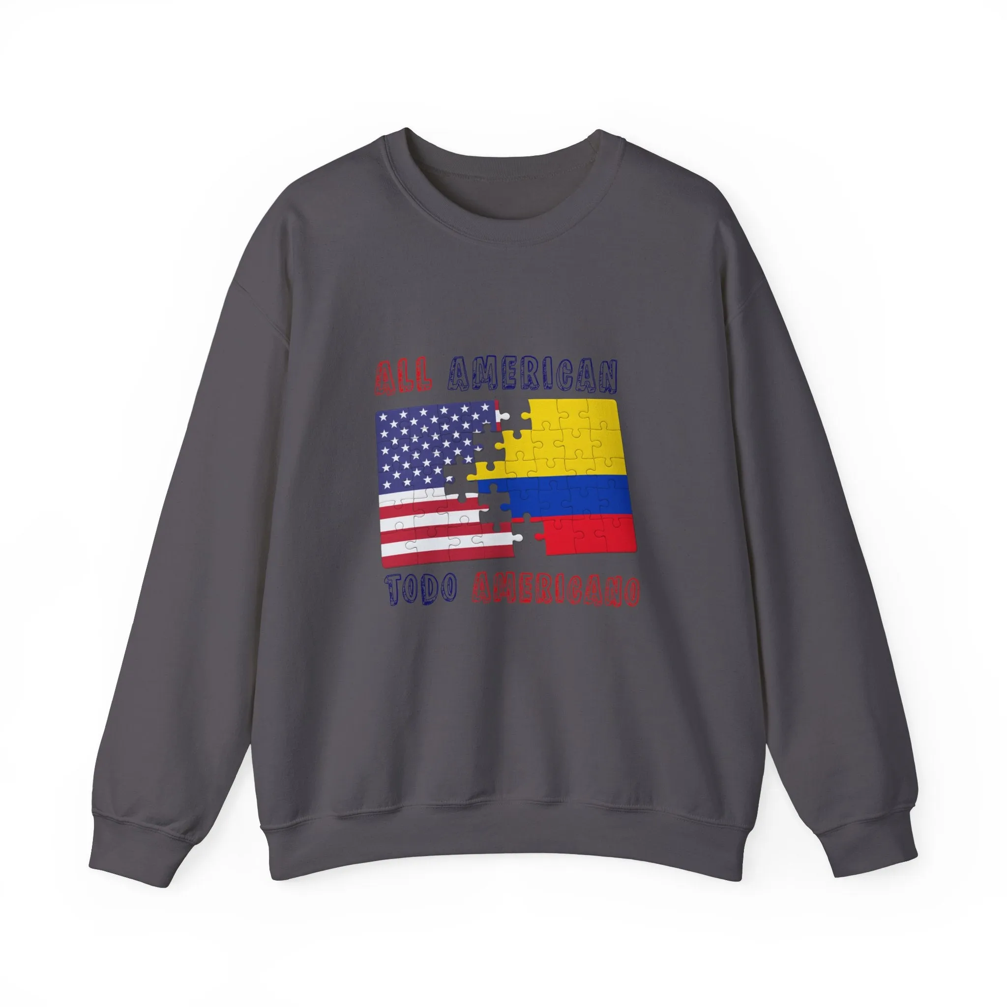 Colombia and USA Unisex Crew Neck Sweatshirt