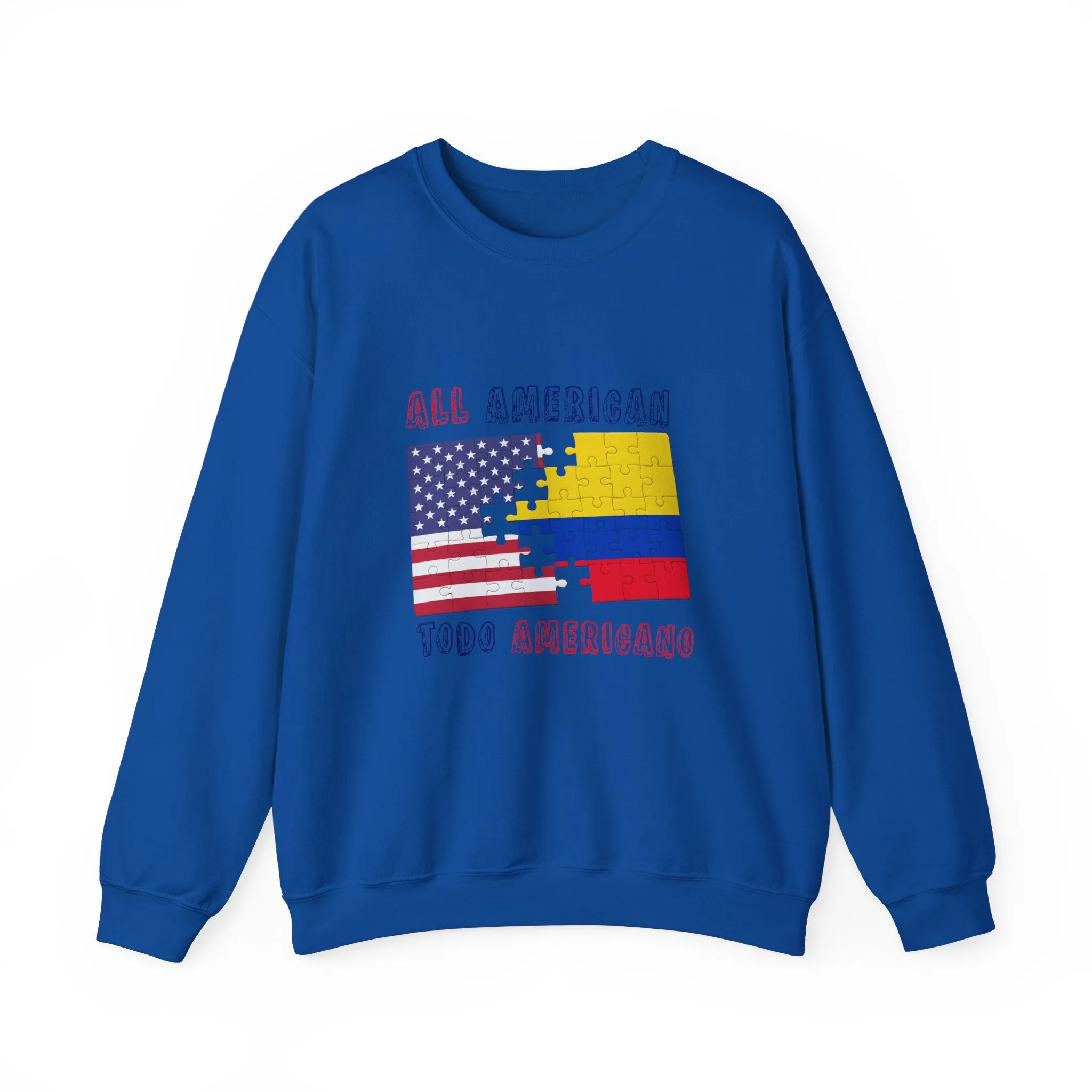 Colombia and USA Unisex Crew Neck Sweatshirt