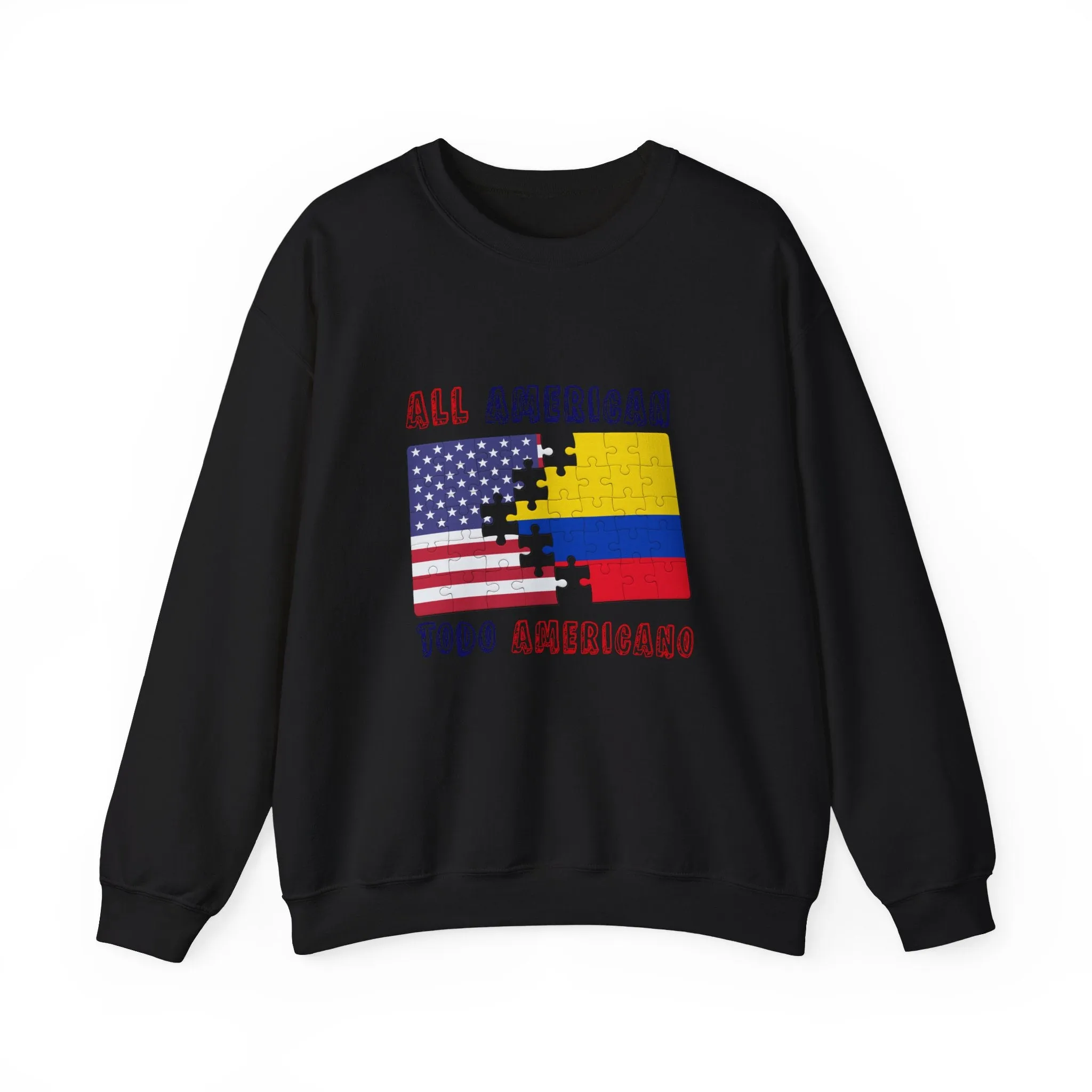 Colombia and USA Unisex Crew Neck Sweatshirt