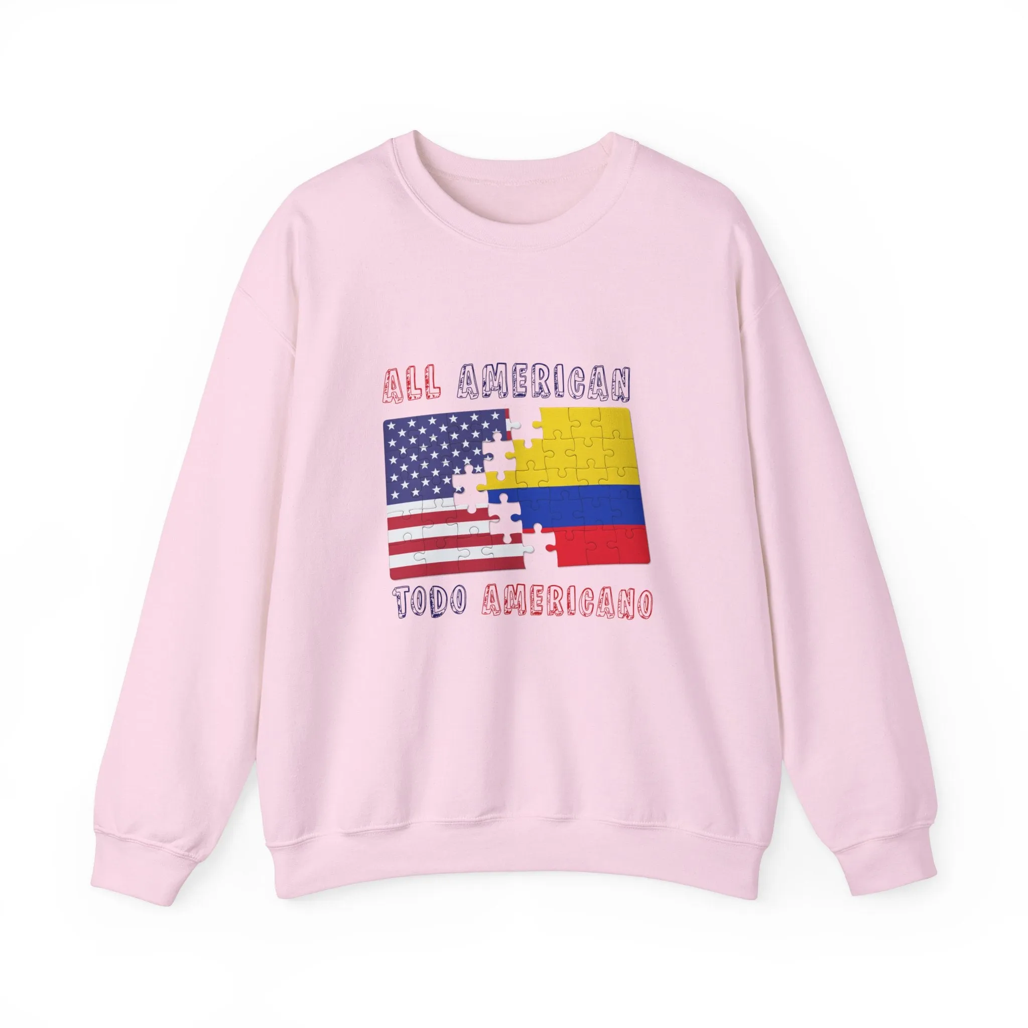 Colombia and USA Unisex Crew Neck Sweatshirt