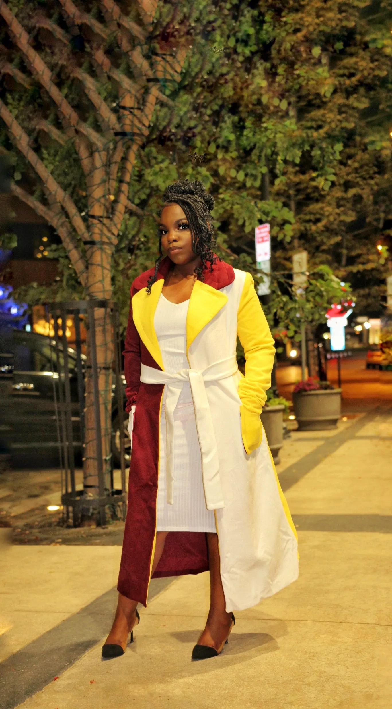 Color The Block Trench Coat