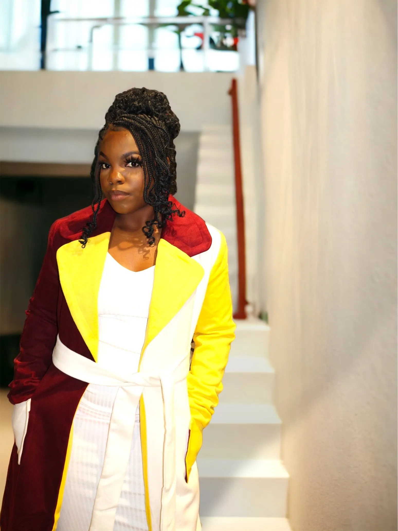 Color The Block Trench Coat