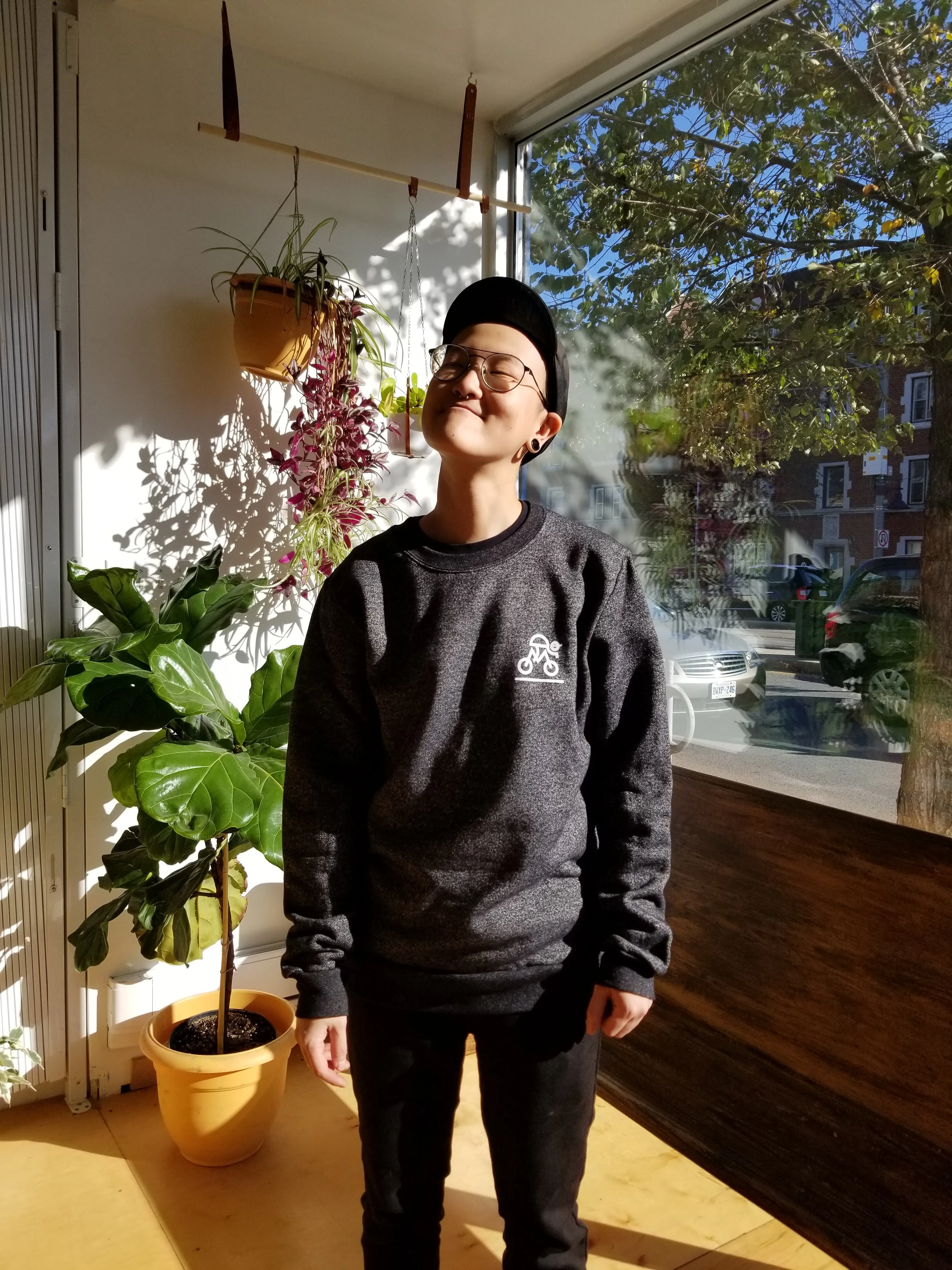 Dismount Crew Neck Sweater- Marled Black
