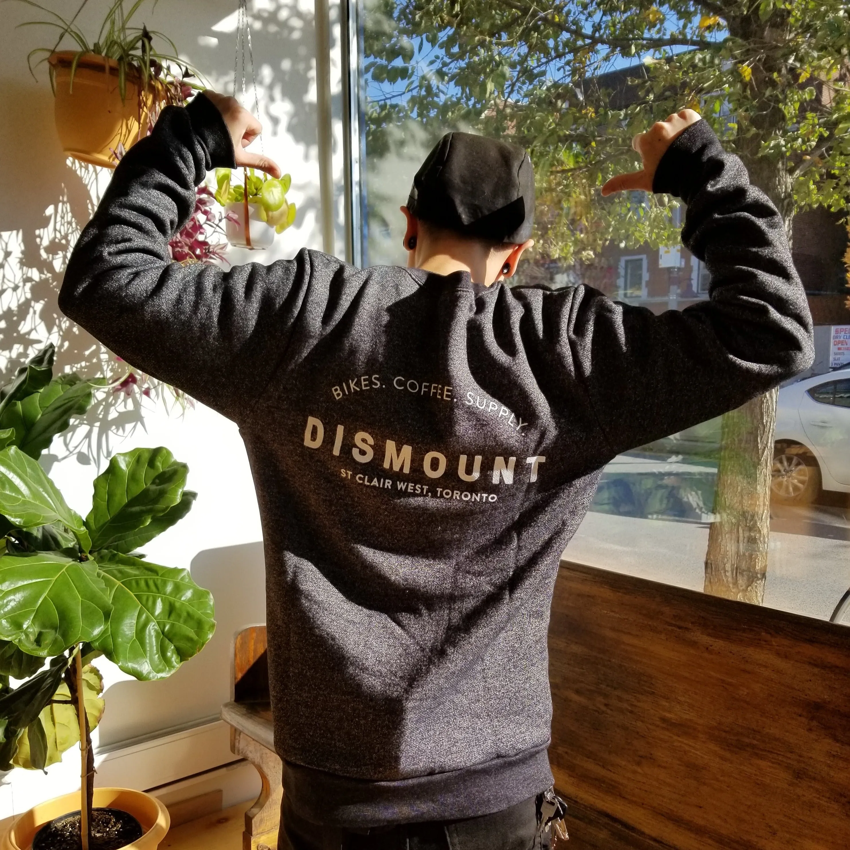 Dismount Crew Neck Sweater- Marled Black