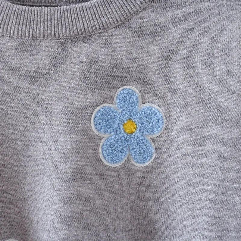 Elegant O Neck Knitted Tops Sweater