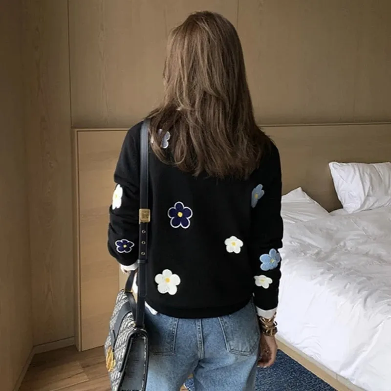 Elegant O Neck Knitted Tops Sweater