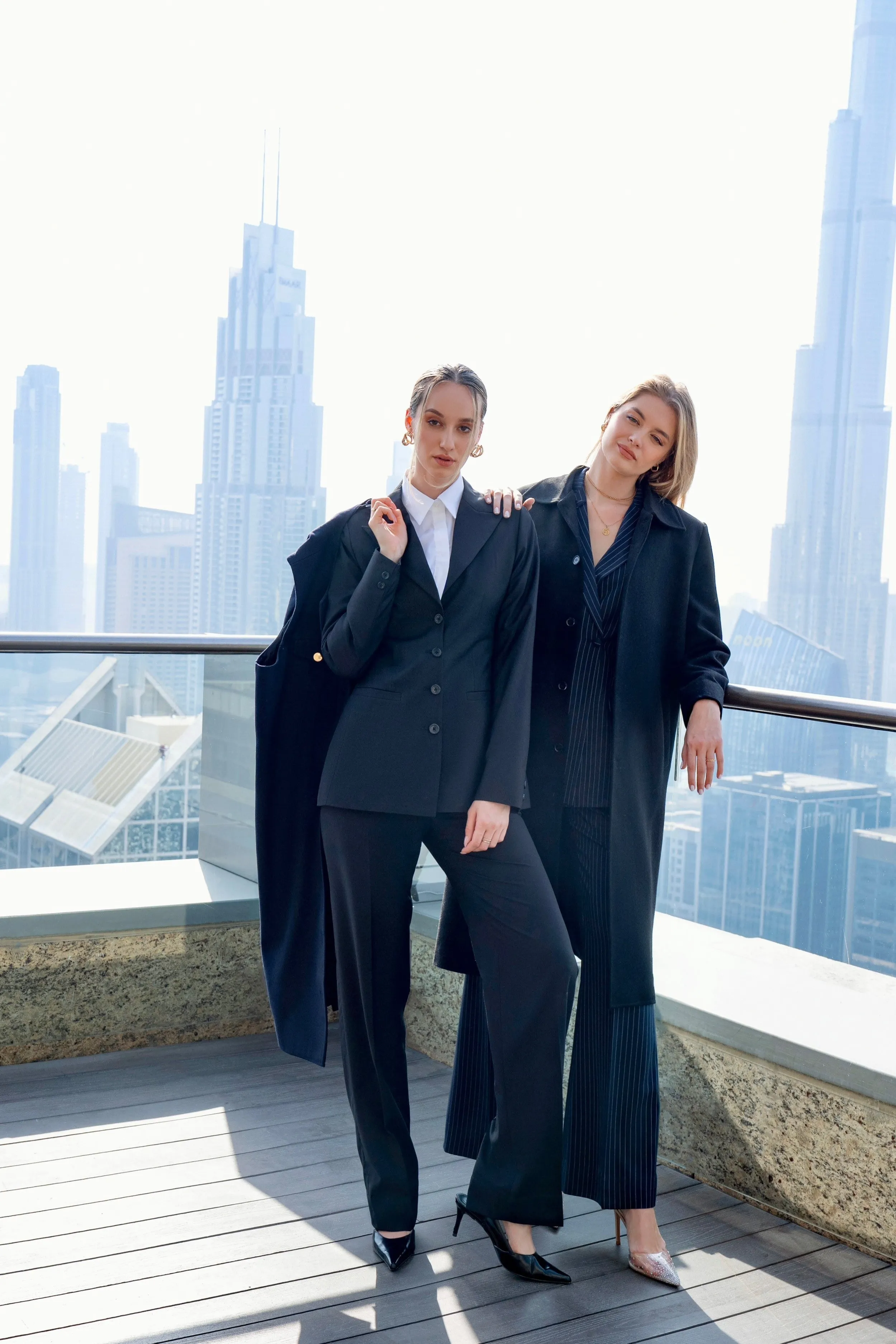 Empress Black - Button Down Overcoat