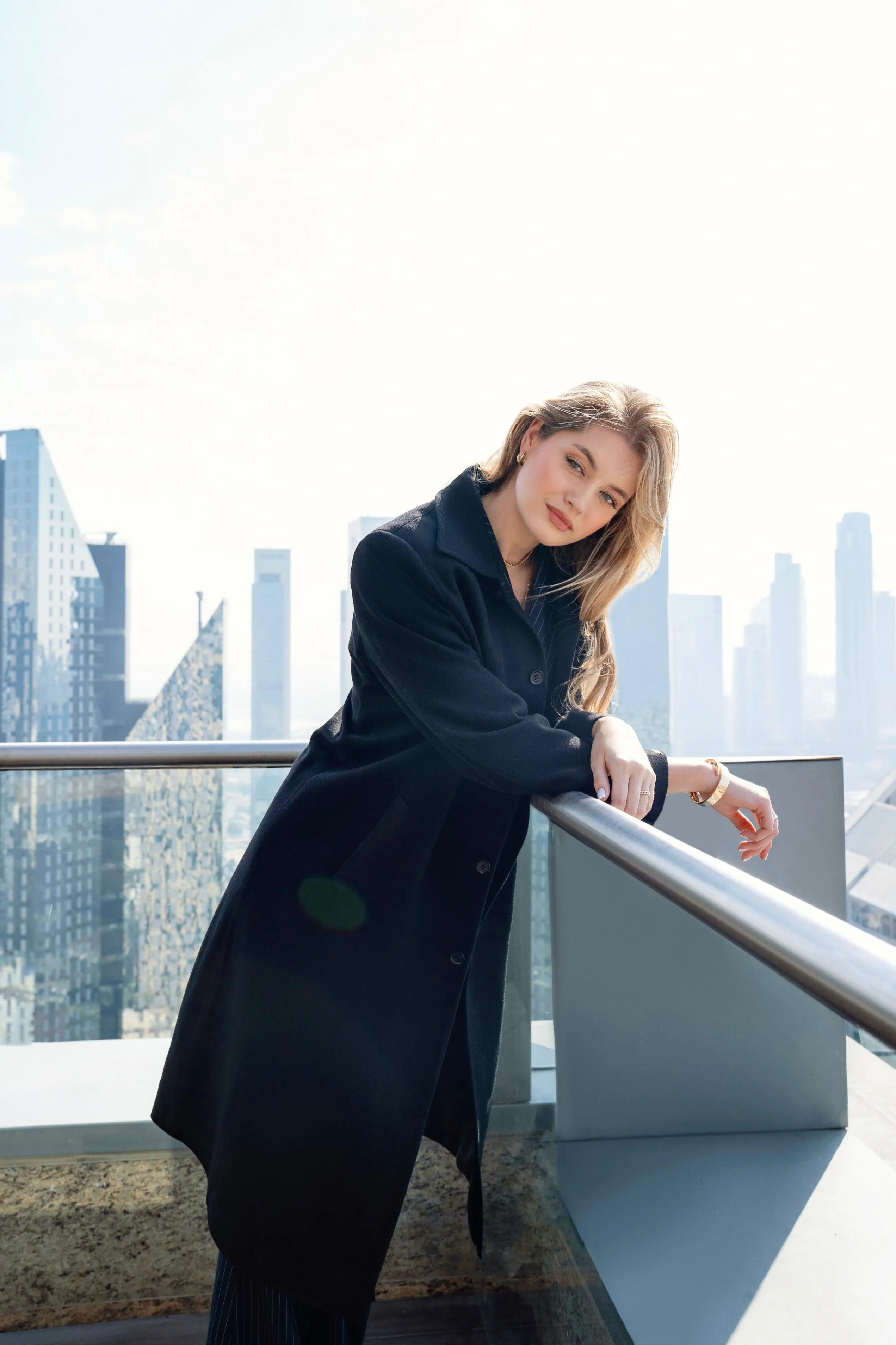 Empress Black - Button Down Overcoat