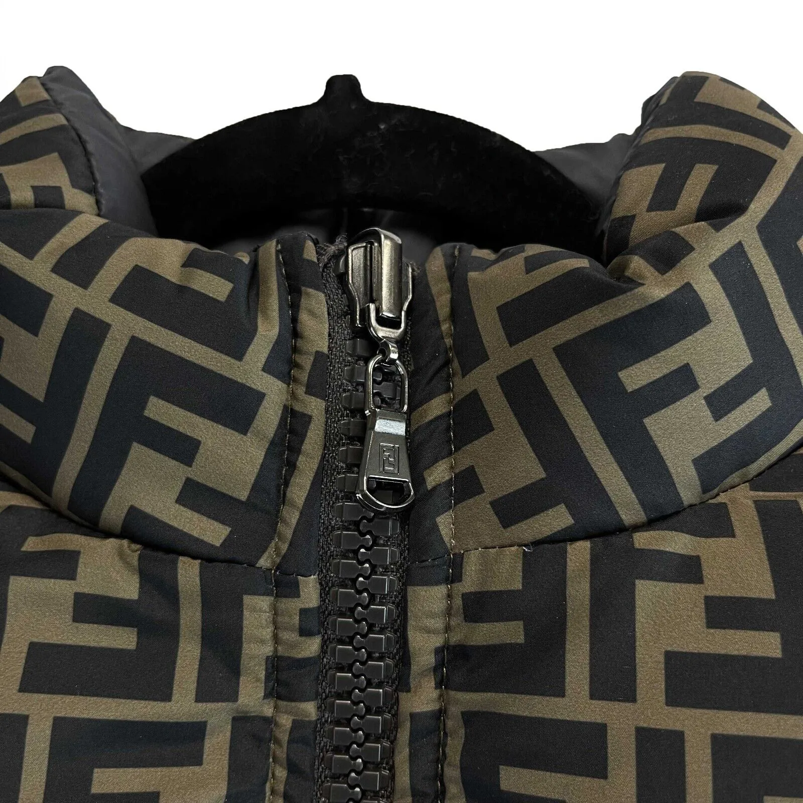 Fendi Reversible Printed Reversible Gilet Brown Jacket Kids 12Y Adult XS