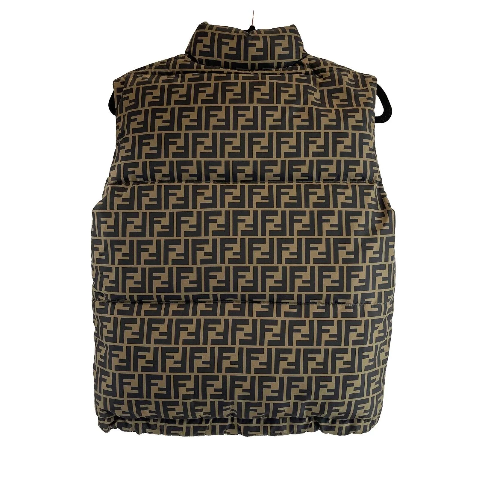 Fendi Reversible Printed Reversible Gilet Brown Jacket Kids 12Y Adult XS