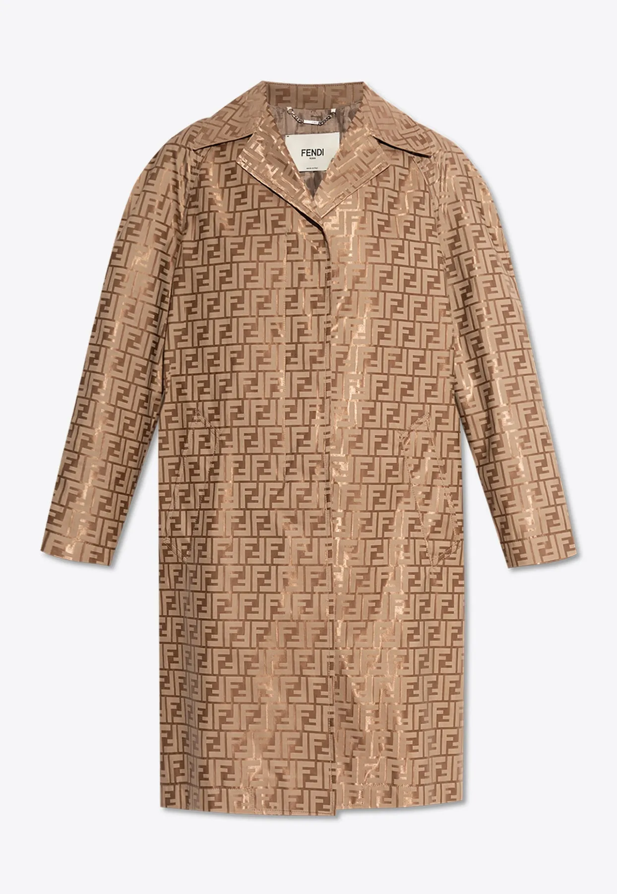 FF Monogram Single-Breasted Coat