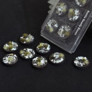 Gamers Grass - Battle Ready Winter Bases, Round 32mm (x8)