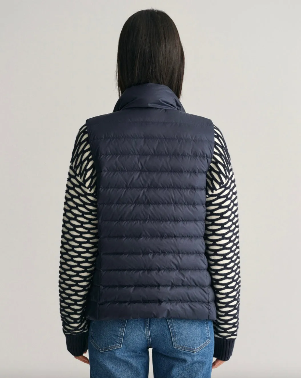 Gant Womens Light Down Gilet - Evening blue