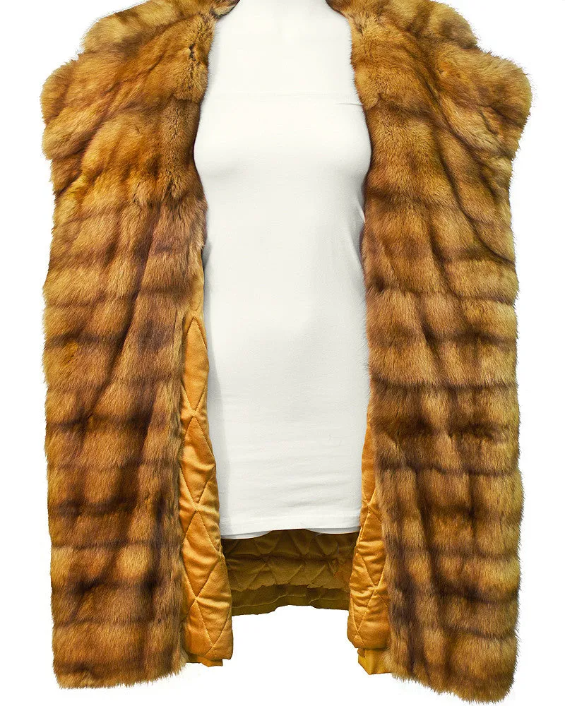 Golden Sable Trimmed Coat