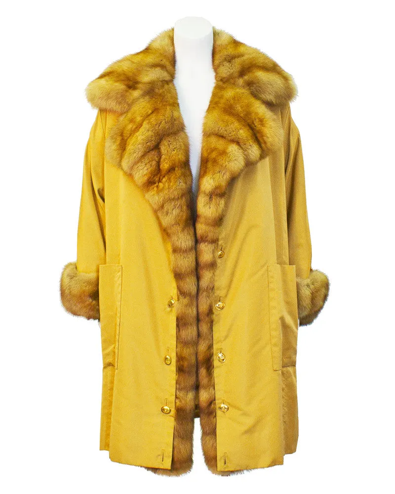 Golden Sable Trimmed Coat