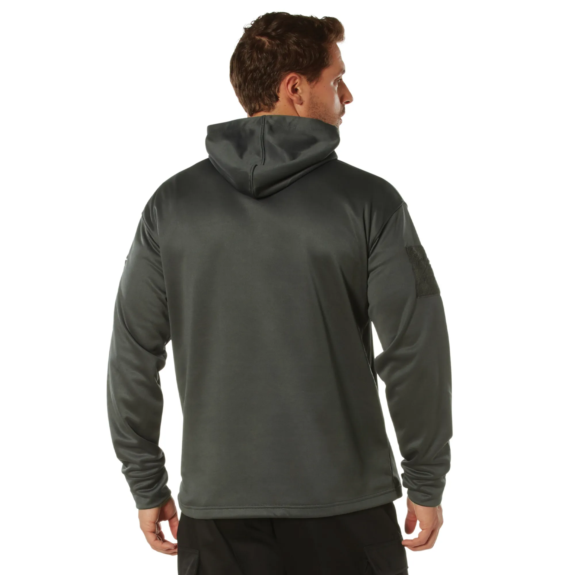 Grey - Tactical Concealed Carry Hoodie - Polyester Fleece Lined - Mens