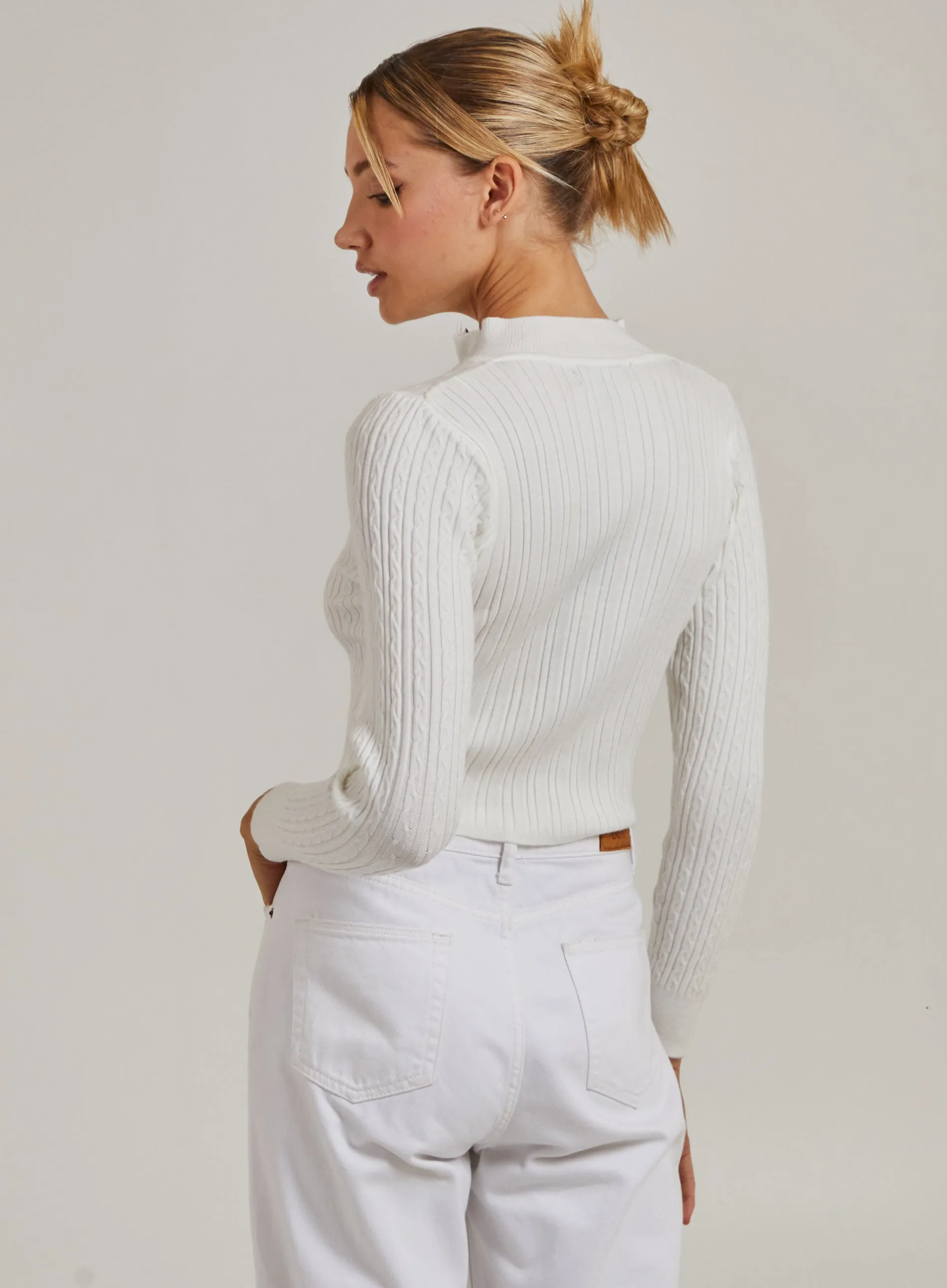 High Neck Zip Jumper