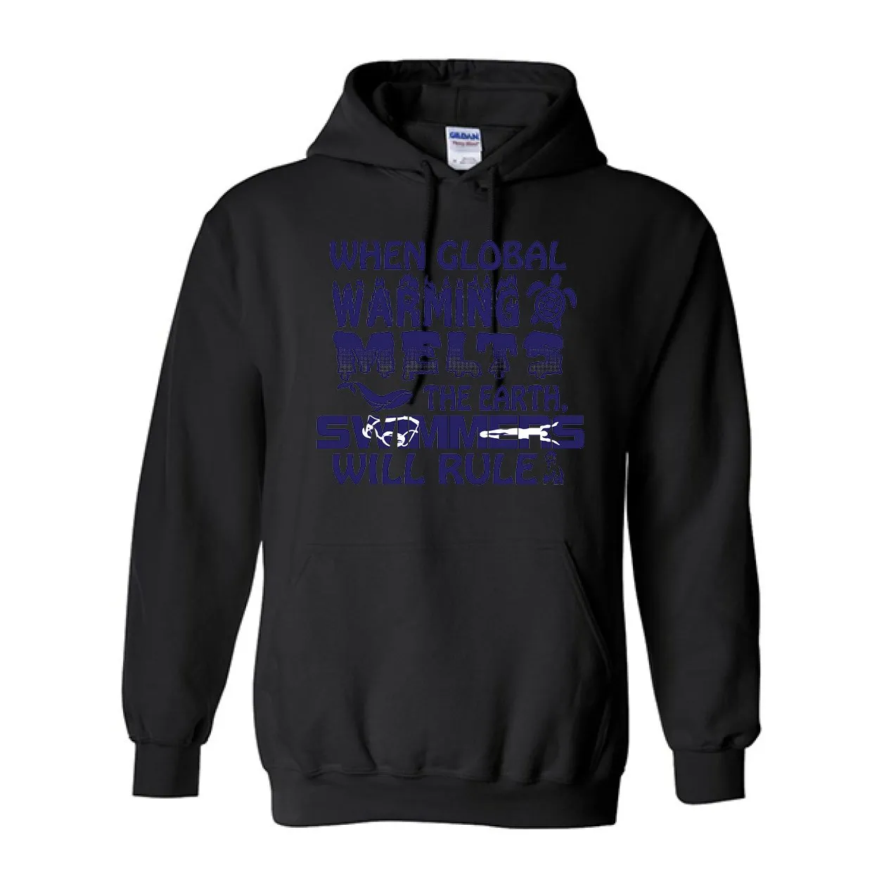 Hoodies Global Warming Swimming