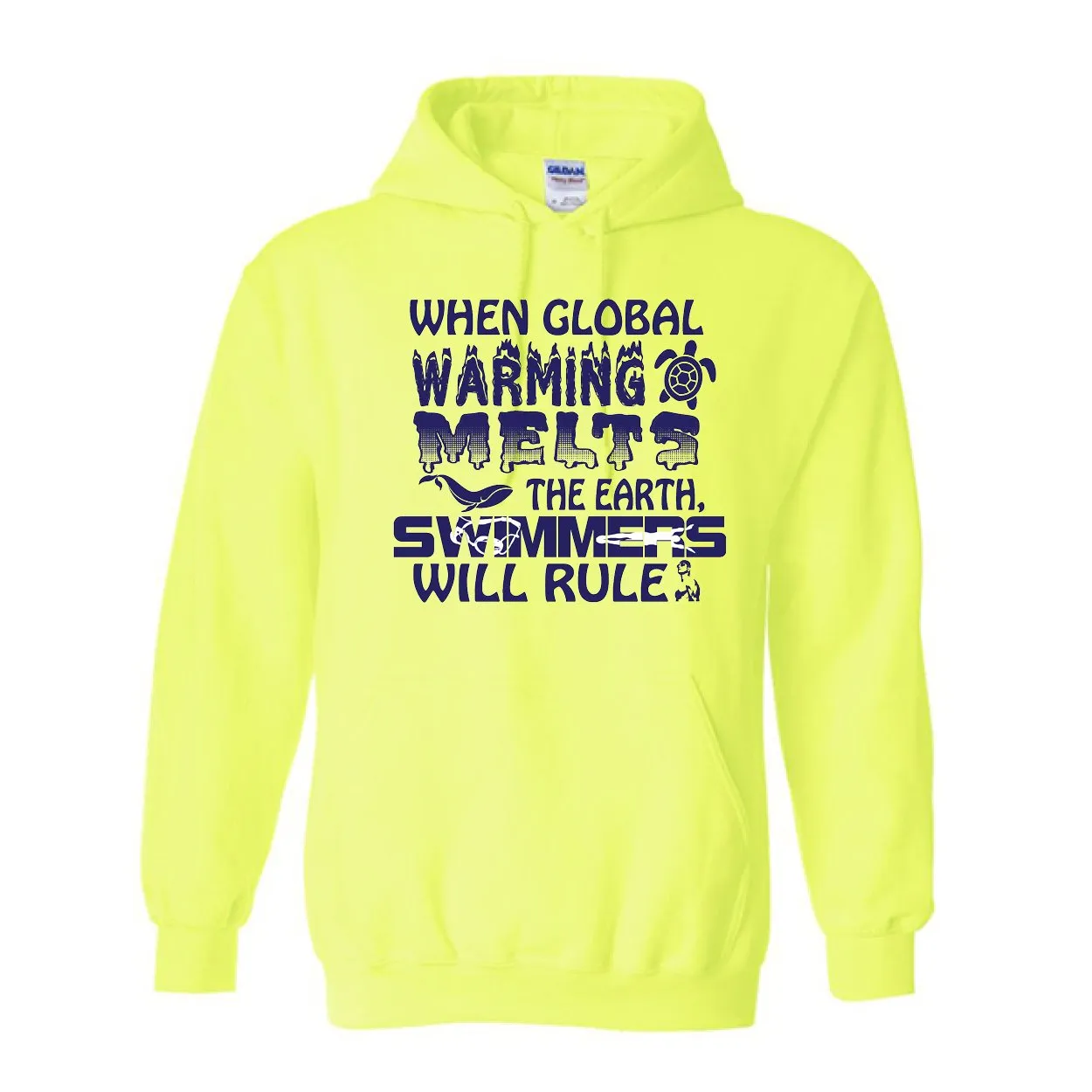 Hoodies Global Warming Swimming