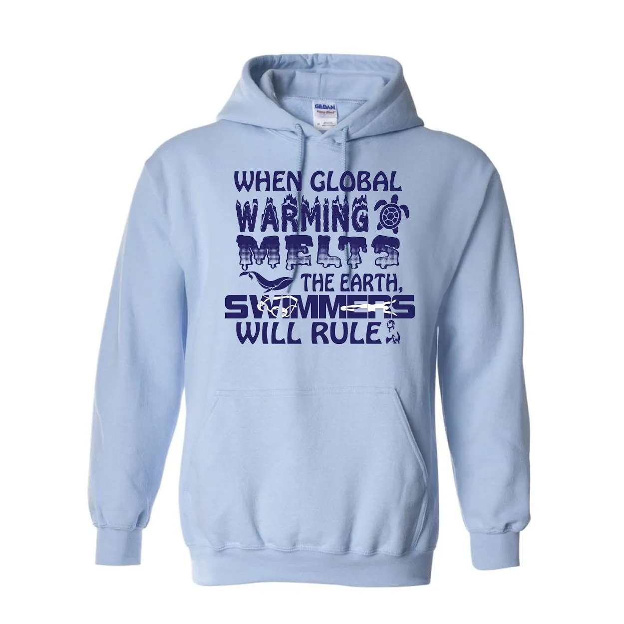 Hoodies Global Warming Swimming