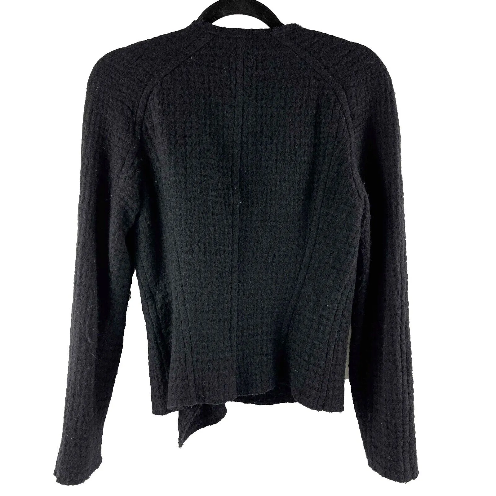 ISABEL MARANT - Raw Edge Matelassé Virgin Wool Jacket - Black - 36 US S
