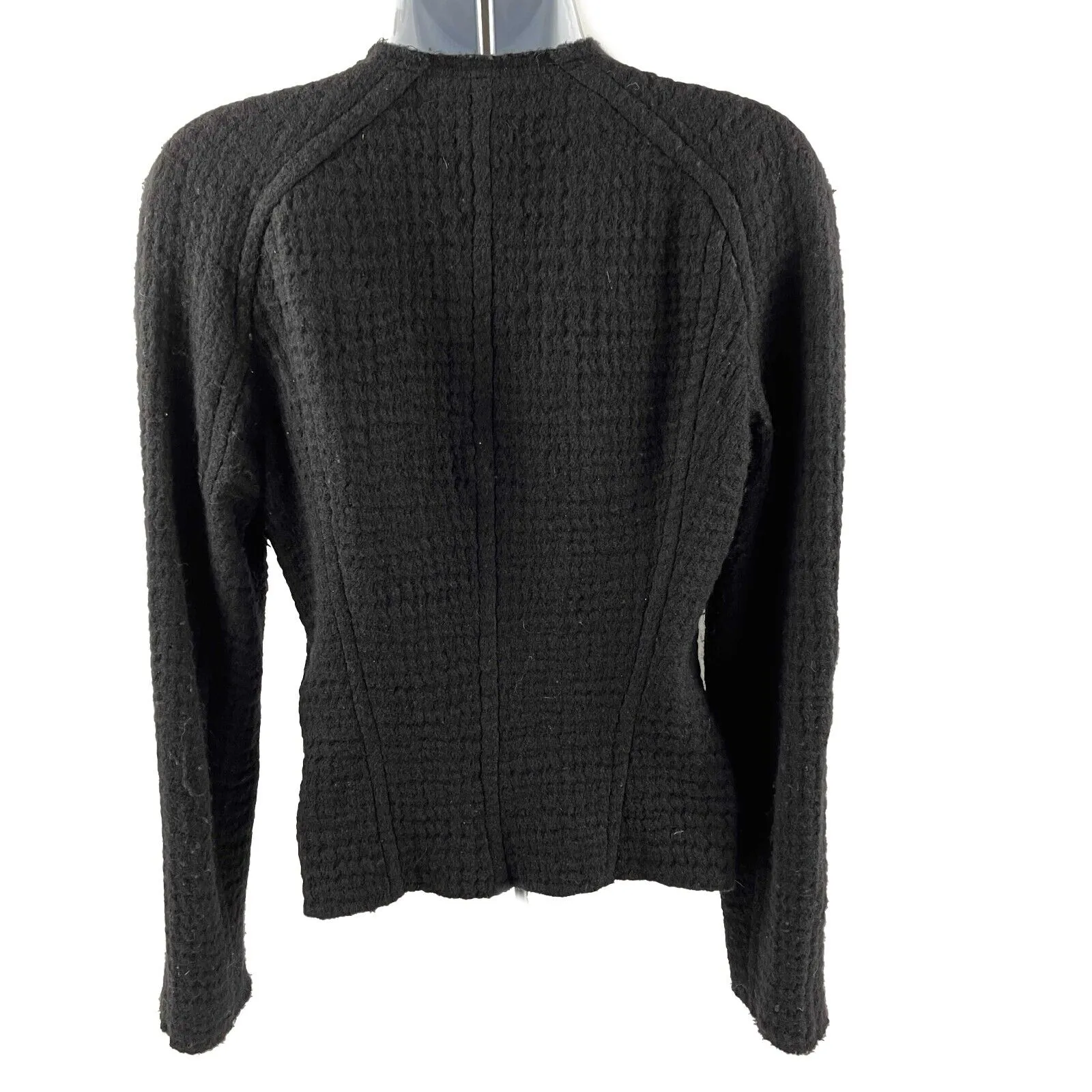ISABEL MARANT - Raw Edge Matelassé Virgin Wool Jacket - Black - 36 US S
