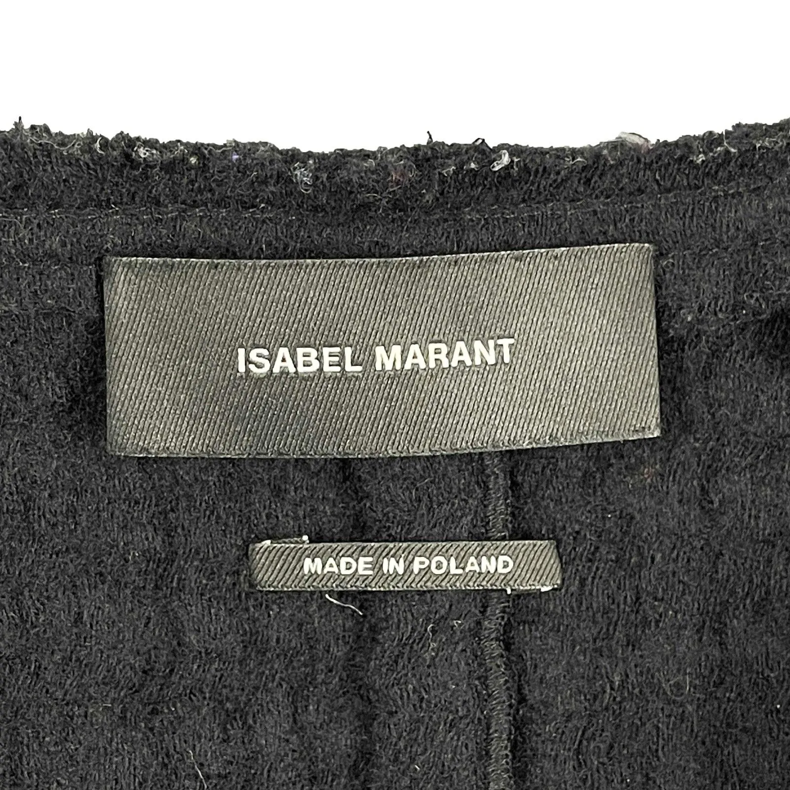 ISABEL MARANT - Raw Edge Matelassé Virgin Wool Jacket - Black - 36 US S